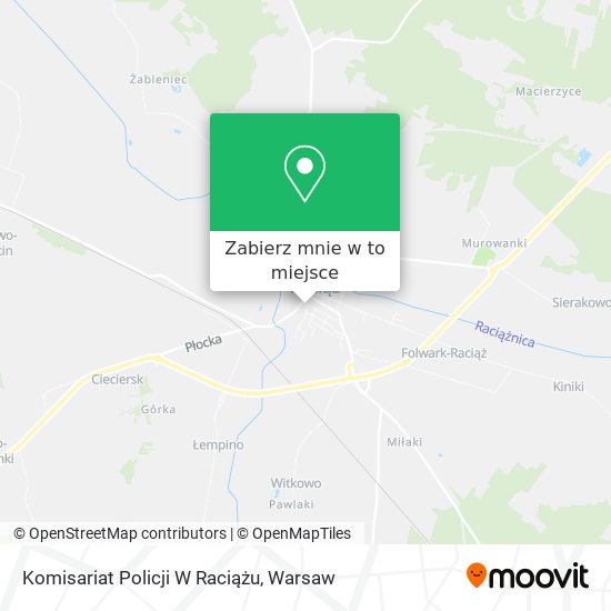 Mapa Komisariat Policji W Raciążu