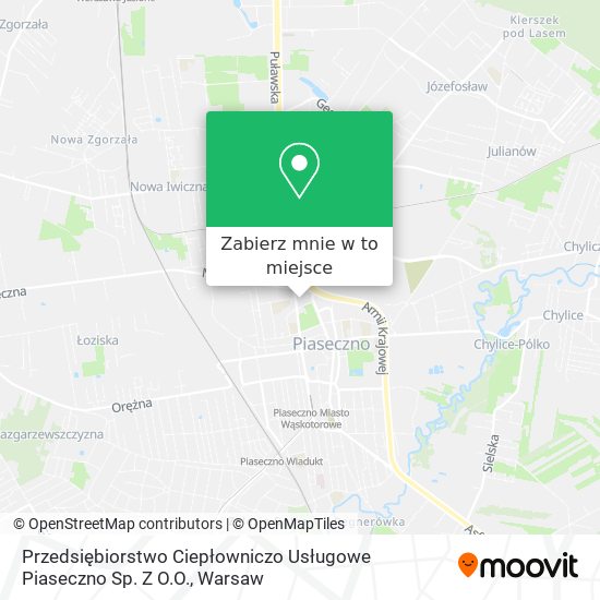 Mapa Przedsiębiorstwo Ciepłowniczo Usługowe Piaseczno Sp. Z O.O.