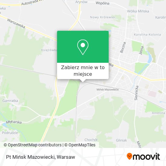 Mapa Pt Mińsk Mazowiecki