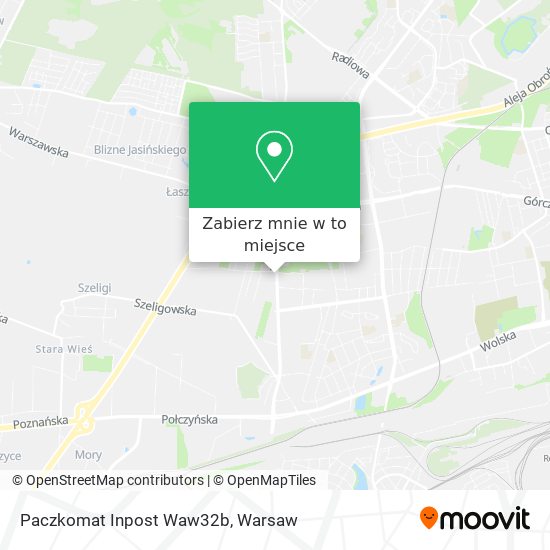 Mapa Paczkomat Inpost Waw32b