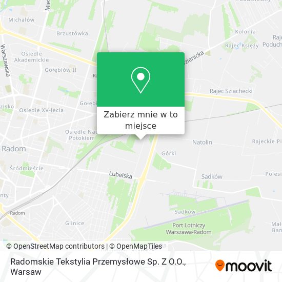 Mapa Radomskie Tekstylia Przemysłowe Sp. Z O.O.