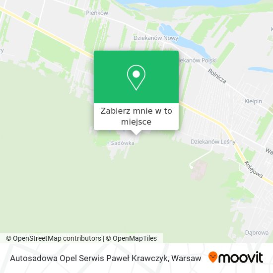 Mapa Autosadowa Opel Serwis Paweł Krawczyk