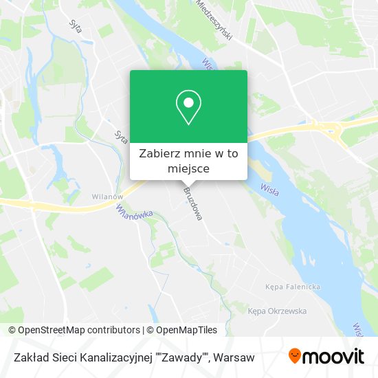 Mapa Zakład Sieci Kanalizacyjnej ""Zawady""