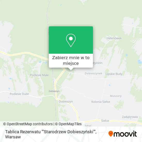 Mapa Tablica Rezerwatu ""Starodrzew Dobieszyński""