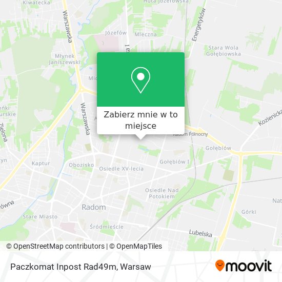 Mapa Paczkomat Inpost Rad49m