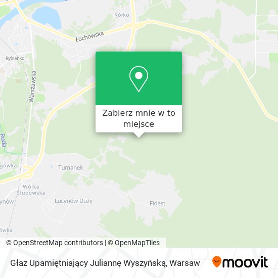 Mapa Głaz Upamiętniający Juliannę Wyszyńską