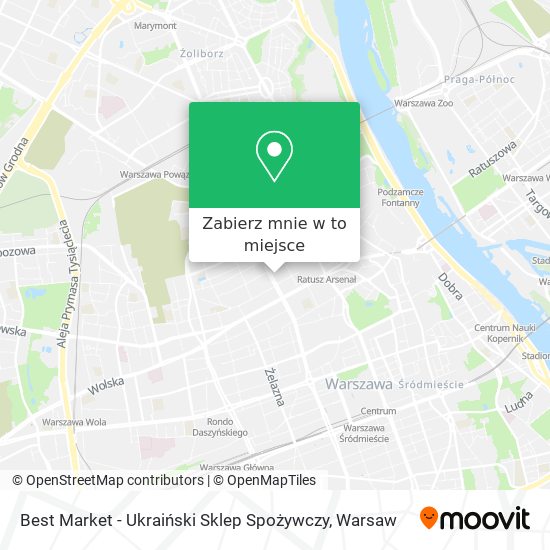 Mapa Best Market - Ukraiński Sklep Spożywczy