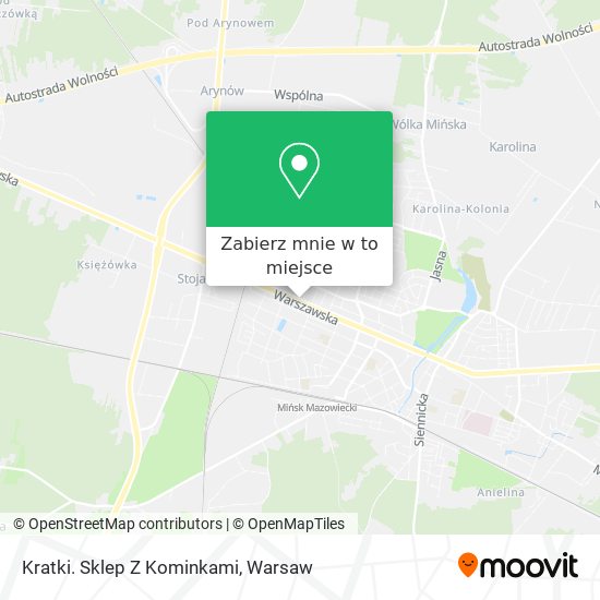 Mapa Kratki. Sklep Z Kominkami