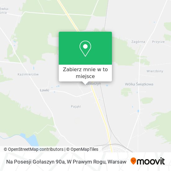 Mapa Na Posesji Gołaszyn 90a, W Prawym Rogu