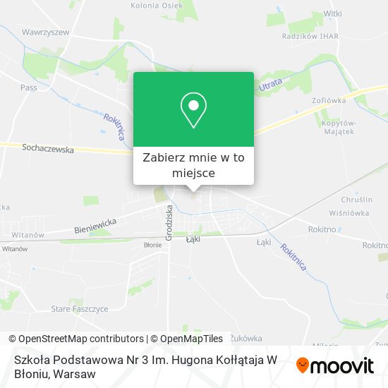 Mapa Szkoła Podstawowa Nr 3 Im. Hugona Kołłątaja W Błoniu