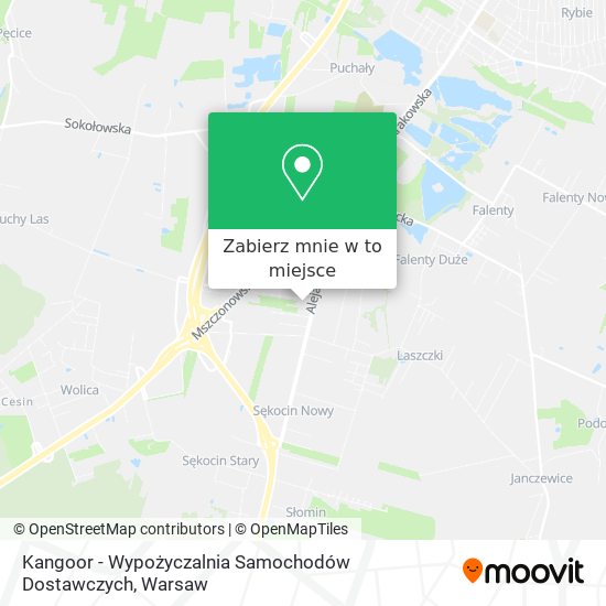 Mapa Kangoor - Wypożyczalnia Samochodów Dostawczych