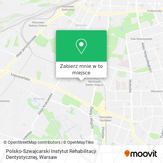 Mapa Polsko-Szwajcarski Instytut Rehabilitacji Dentystycznej