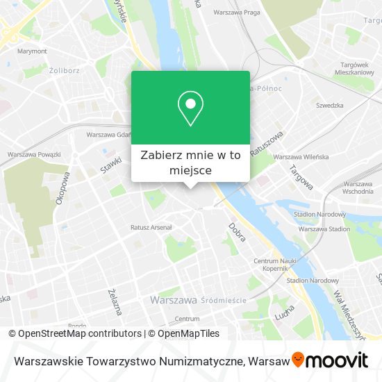 Mapa Warszawskie Towarzystwo Numizmatyczne