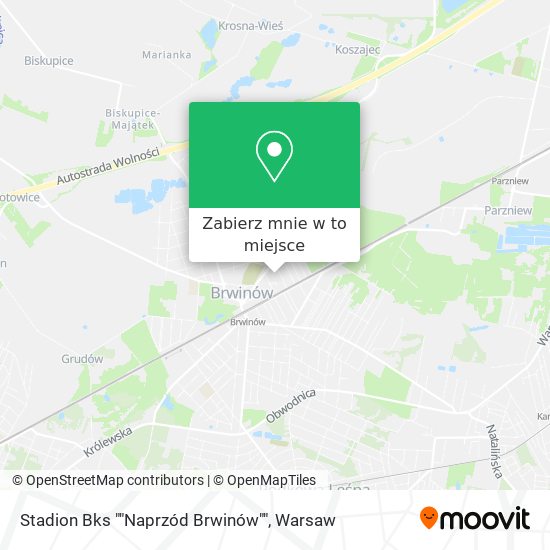 Mapa Stadion Bks ""Naprzód Brwinów""