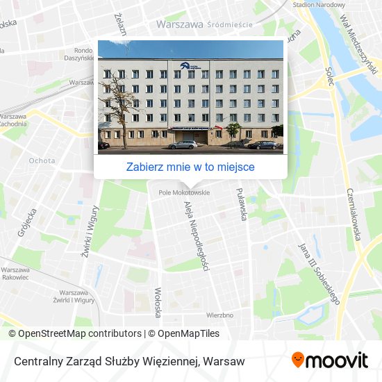 Mapa Centralny Zarząd Służby Więziennej