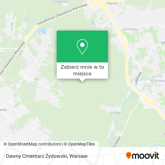 Mapa Dawny Cmentarz Żydowski