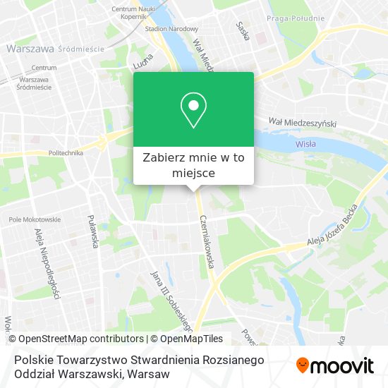 Mapa Polskie Towarzystwo Stwardnienia Rozsianego Oddział Warszawski