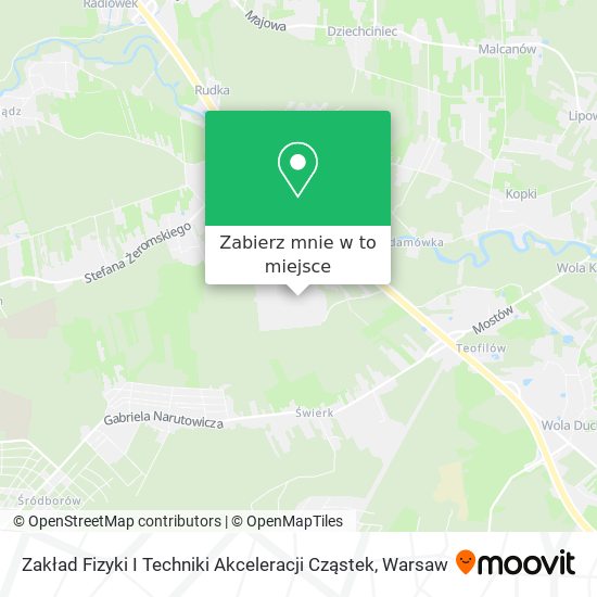 Mapa Zakład Fizyki I Techniki Akceleracji Cząstek