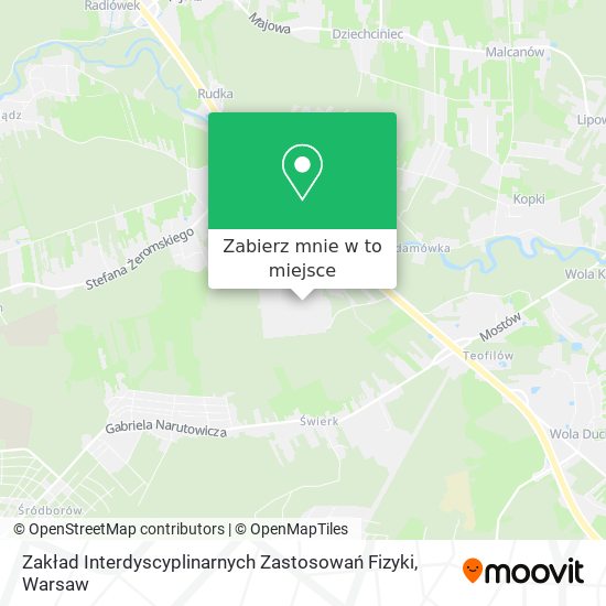 Mapa Zakład Interdyscyplinarnych Zastosowań Fizyki