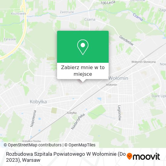 Mapa Rozbudowa Szpitala Powiatowego W Wołominie (Do 2023)