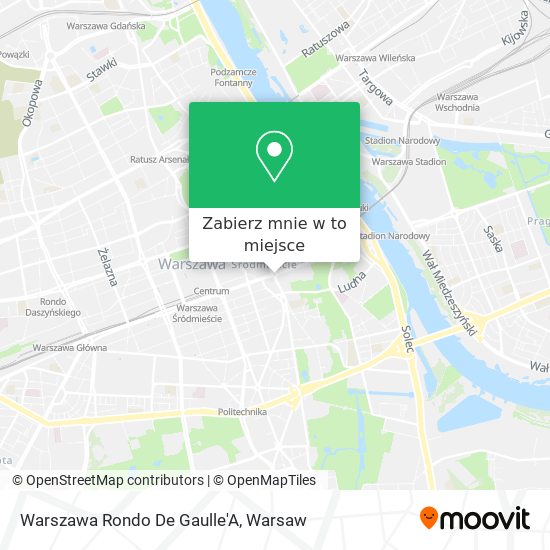 Mapa Warszawa Rondo De Gaulle'A