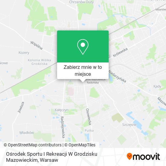 Mapa Ośrodek Sportu I Rekreacji W Grodzisku Mazowieckim