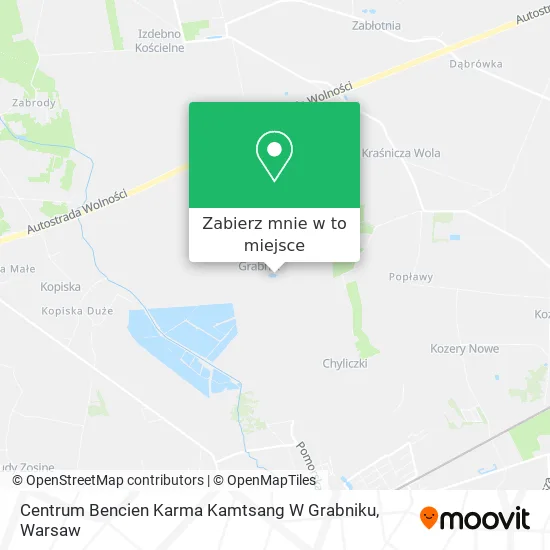 Mapa Centrum Bencien Karma Kamtsang W Grabniku
