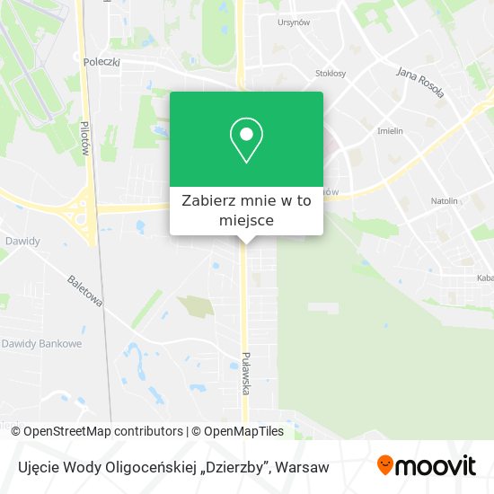 Mapa Ujęcie Wody Oligoceńskiej „Dzierzby”