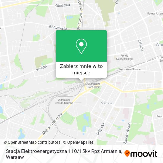 Mapa Stacja Elektroenergetyczna 110 / 15kv Rpz Armatnia