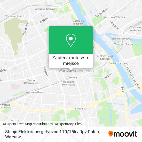 Mapa Stacja Elektroenergetyczna 110 / 15kv Rpz Pałac