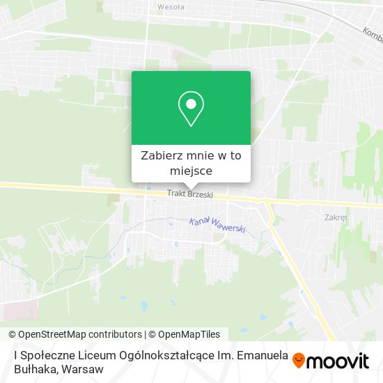 Mapa I Społeczne Liceum Ogólnokształcące Im. Emanuela Bułhaka