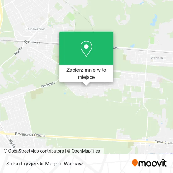 Mapa Salon Fryzjerski Magda