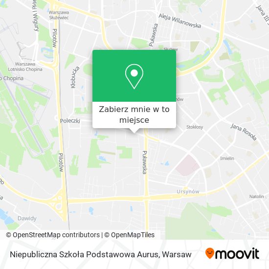 Mapa Niepubliczna Szkoła Podstawowa Aurus