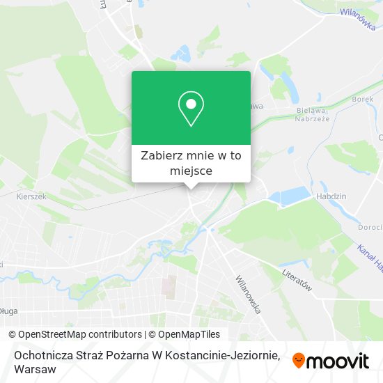 Mapa Ochotnicza Straż Pożarna W Kostancinie-Jeziornie