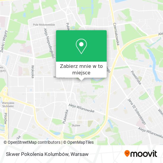 Mapa Skwer Pokolenia Kolumbów