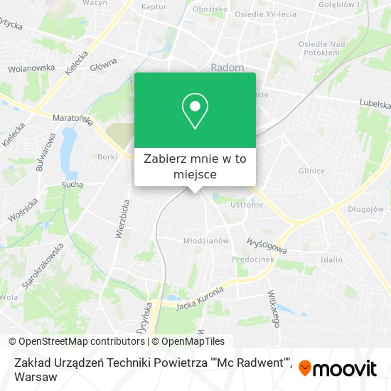 Mapa Zakład Urządzeń Techniki Powietrza ""Mc Radwent""