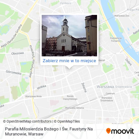 Mapa Parafia Miłosierdzia Bożego I Św. Faustyny Na Muranowie