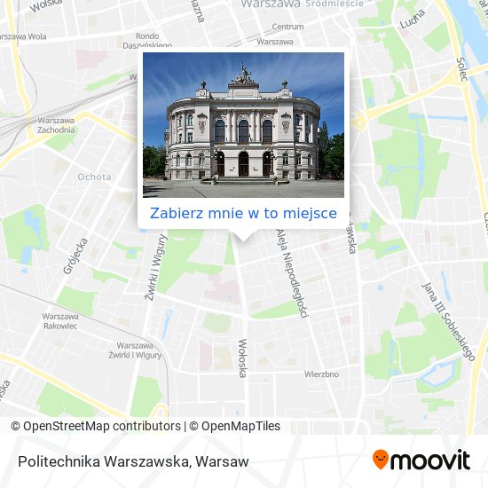 Mapa Politechnika Warszawska