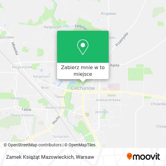 Mapa Zamek Książąt Mazowieckich