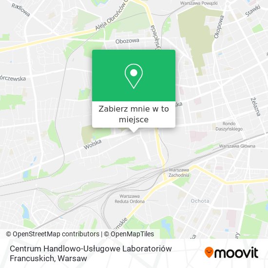 Mapa Centrum Handlowo-Usługowe Laboratoriów Francuskich