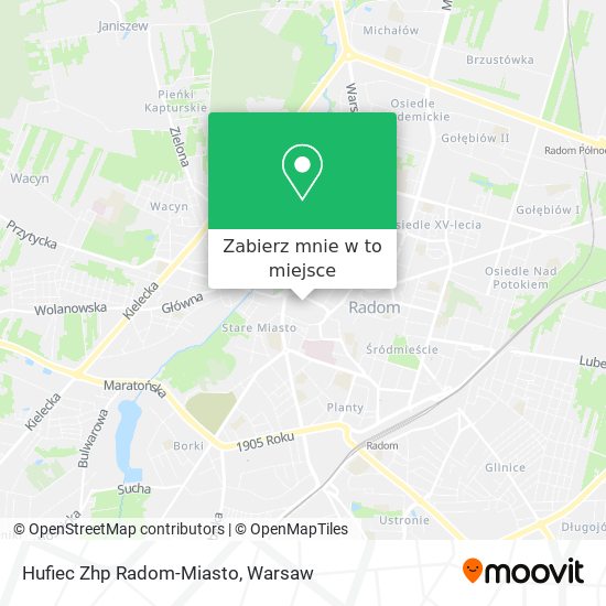 Mapa Hufiec Zhp Radom-Miasto