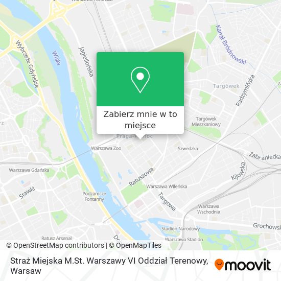 Mapa Straż Miejska M.St. Warszawy VI Oddział Terenowy