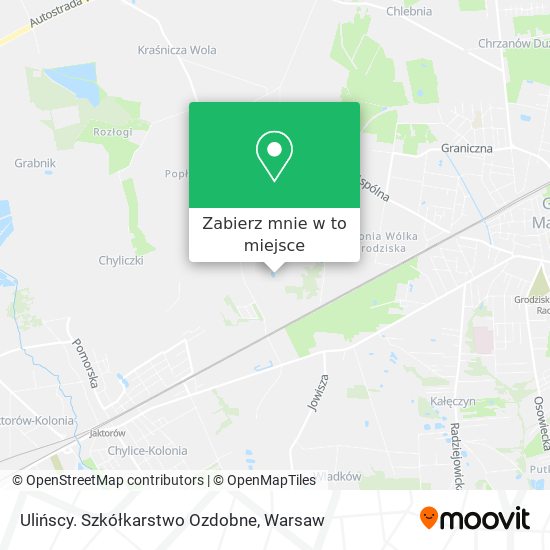 Mapa Ulińscy. Szkółkarstwo Ozdobne