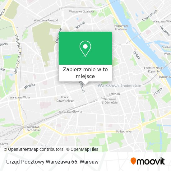 Mapa Urząd Pocztowy Warszawa 66