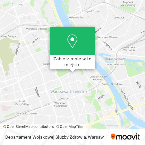 Mapa Departament Wojskowej Służby Zdrowia