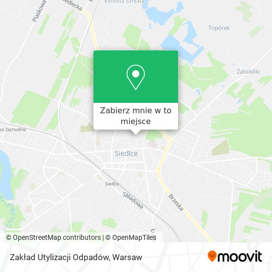 Mapa Zakład Utylizacji Odpadów