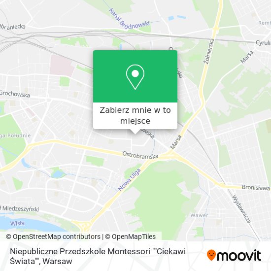 Mapa Niepubliczne Przedszkole Montessori ""Ciekawi Świata""