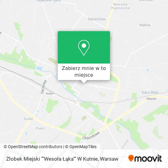 Mapa Żłobek Miejski ""Wesoła Łąka"" W Kutnie