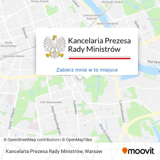 Mapa Kancelaria Prezesa Rady Ministrów