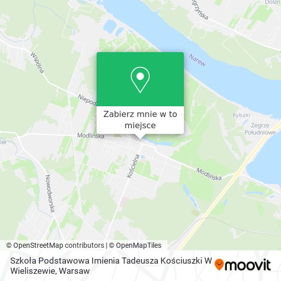 Mapa Szkoła Podstawowa Imienia Tadeusza Kościuszki W Wieliszewie